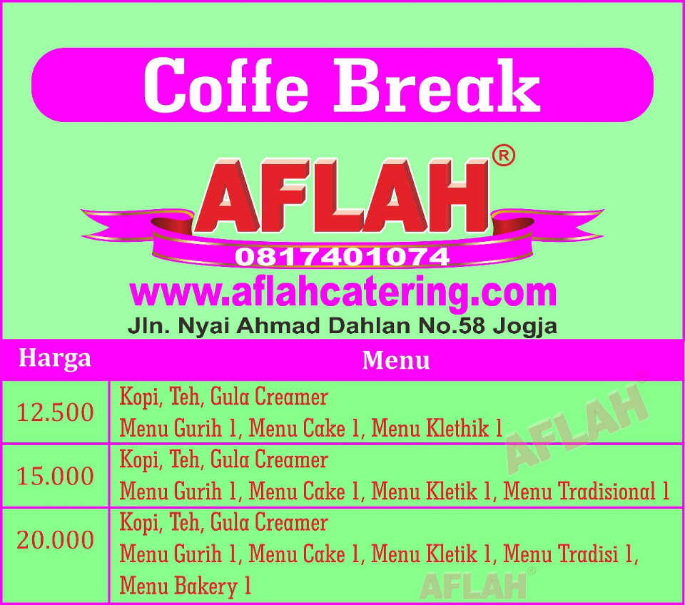 paket coffe break prasmanan jogja