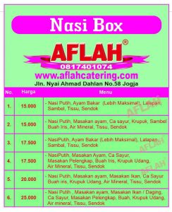 paket nasi box jogja
