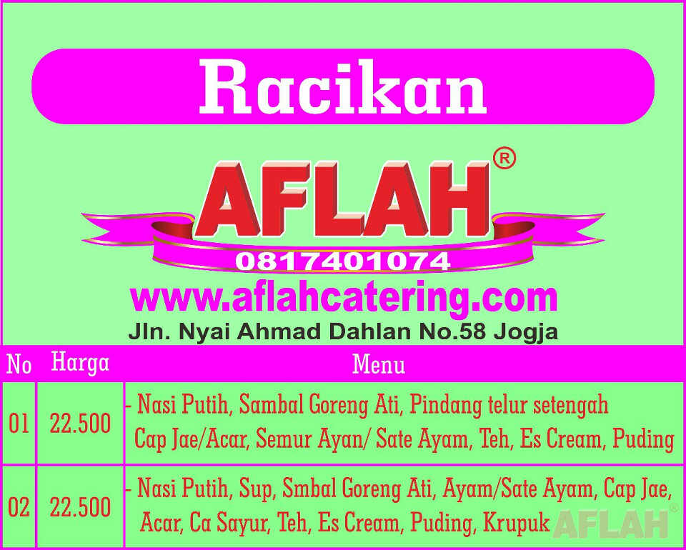 paket prasmanan racikan jogja